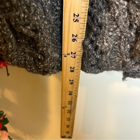 🌹Andewear Brown Tan Crochet Knit Wool Blend Oversized Sweater Women’s Large - Picture 6 of 8